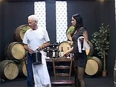 Teen babe slammed hard by grandpa
