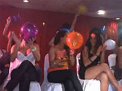 Girls dancing and sucking a cock